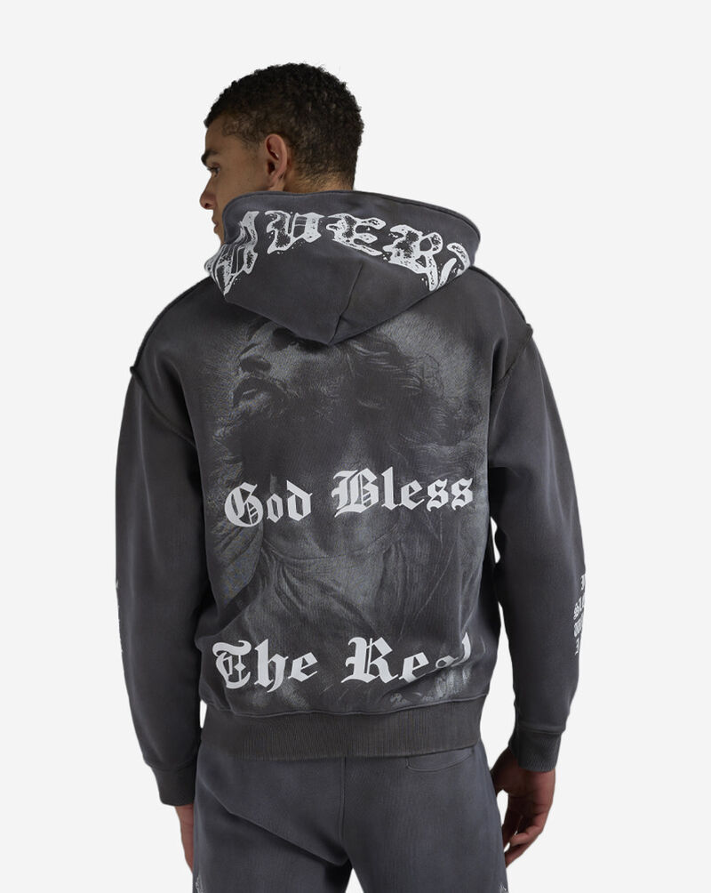 Hasta Muerte Muerte Cross Full Zip Hoodie  HMCROSSHOOD-BLK Black 2