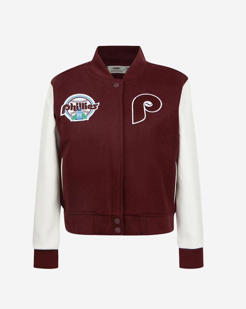 PRO STANDARD Philadelphia Phillies Retro Classic Wool Varsity Jacket LPHH34603-WIW Red 1