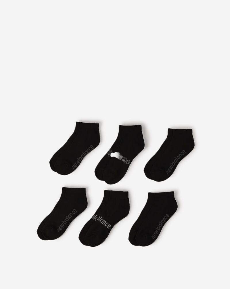 New Balance Athletic Logo Toe 6Pk Quarter Socks NBM231QT12-001 Black 1