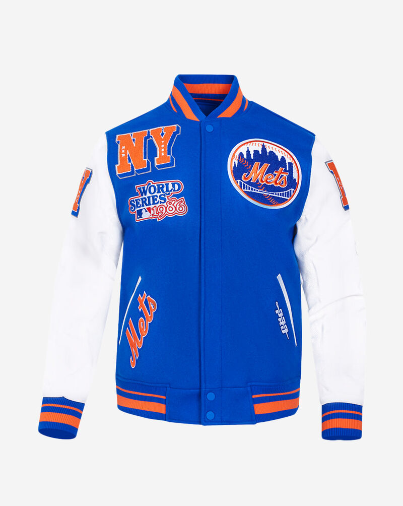 PRO STANDARD New York Mets Mash Up Rib Wool Varsity Jacket LNM6314673-ROR Blue 1