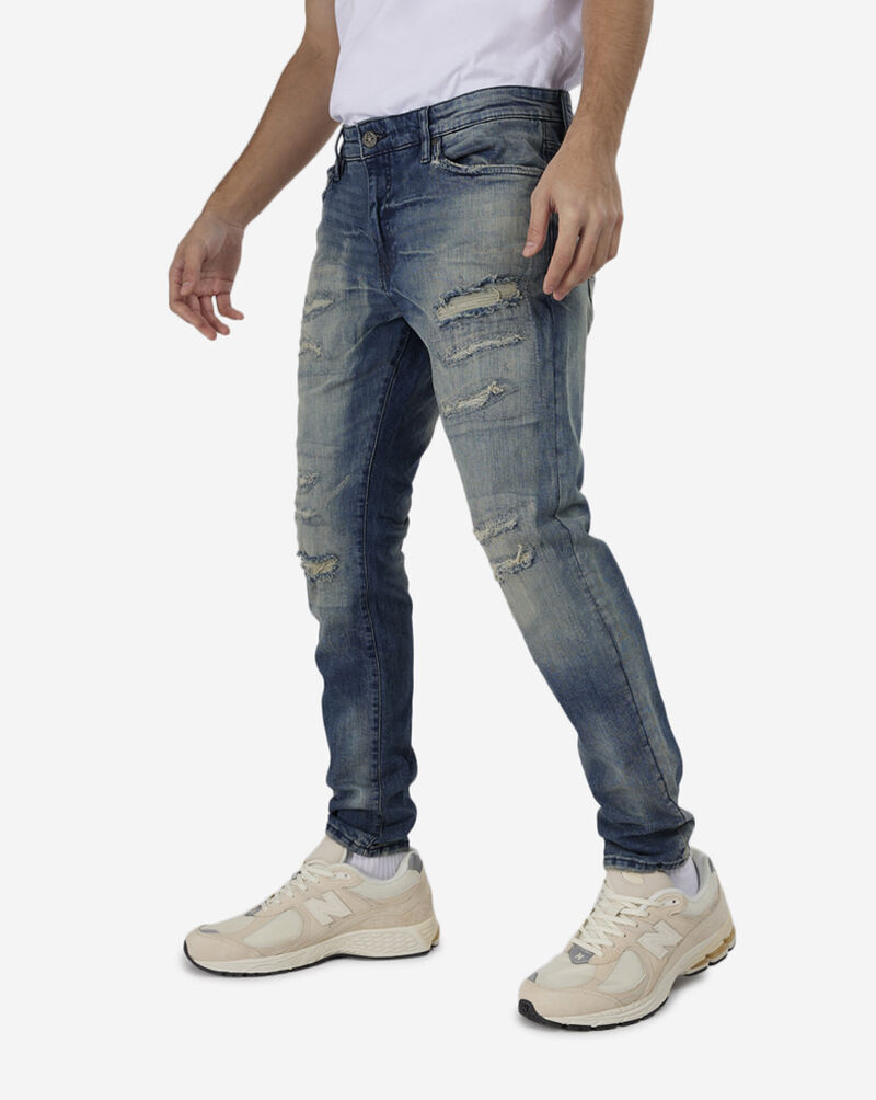 Jordan Craig Destressed Pockets Straight Jeans JS1106J-BLU Blue 2