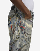 Decibel 5-Pocket Printed  Denim Jeans DECWB478-IND Grey 3