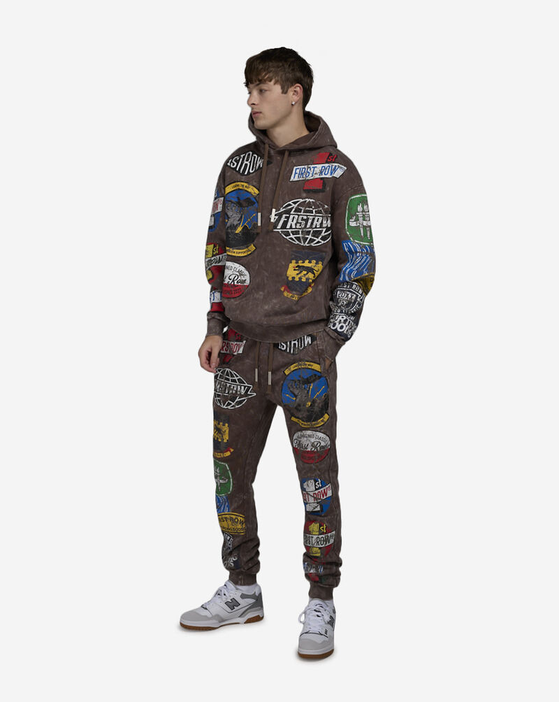 First Row Washed Jogger FRB2476S-BRW Brown 4