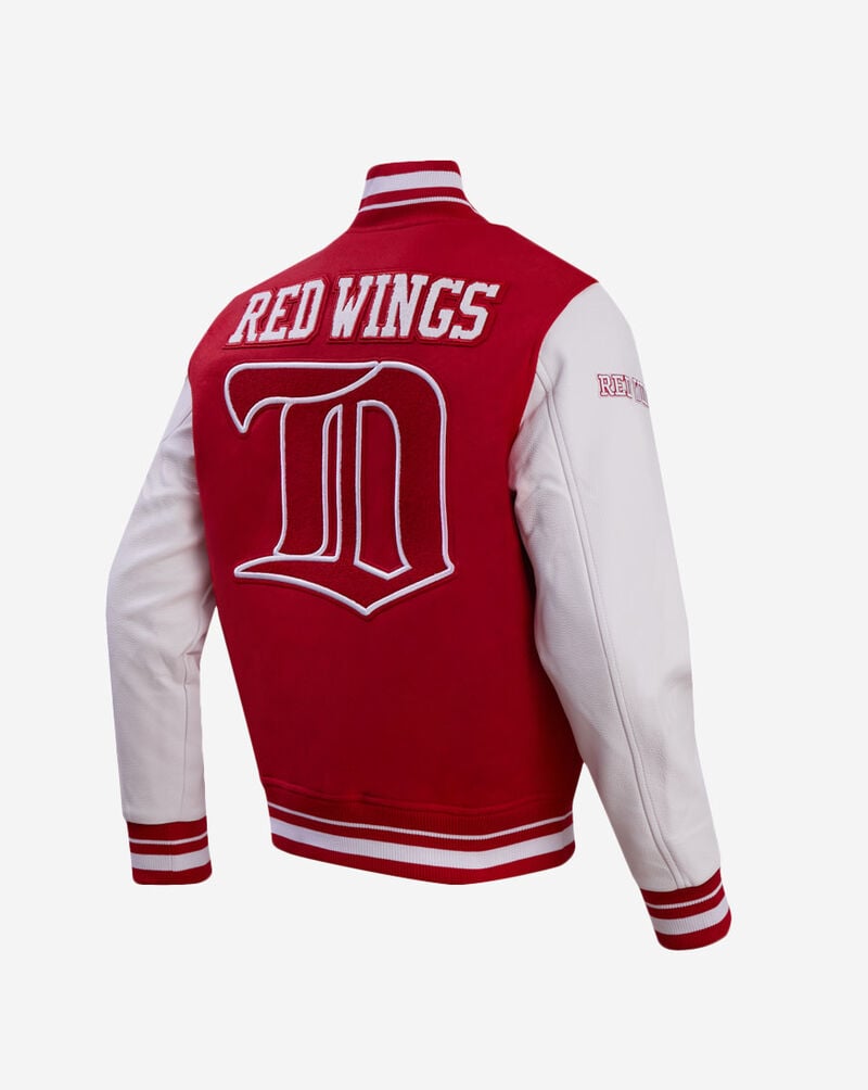 PRO STANDARD Detroit Red Wings Retro Classic Rib Wool Varsity Jacket HDR667542-RDW Red 3