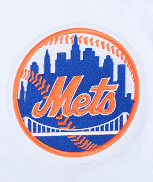 New York Mets Classic Chenille Double Knit Short Sleeve Pull Over Hoodie