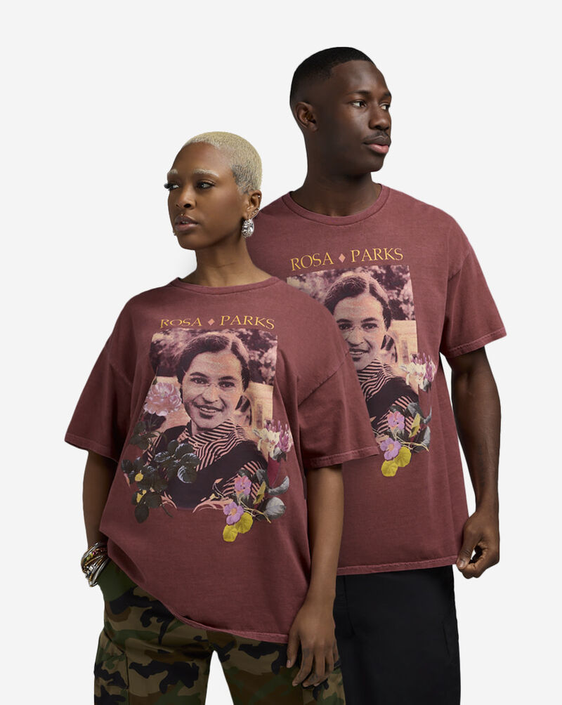 Graphic Tees Rosa Parks Flowers Tee ROP1200XX Red 1