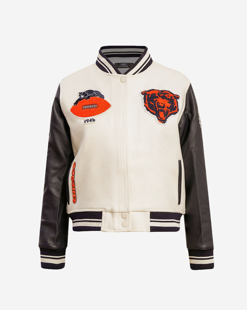 PRO STANDARD Chicago Bears Retro Classic Rib Wool Varsity Jacket FCHH44001-EMN cream 1