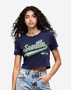 PRO STANDARD Seattle Seahawks Script Tail Boxy Tee FSSA410211-MDN Blue 1