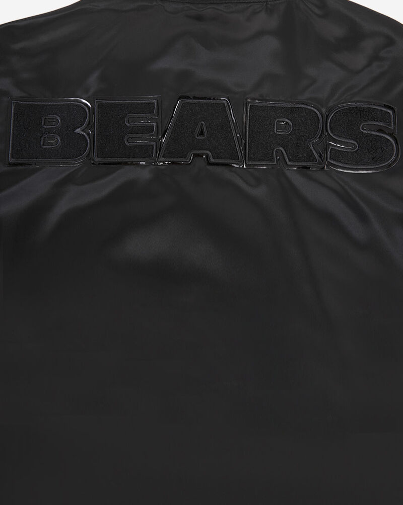 PRO STANDARD Chicago Bears Triple Black Satin Jacket FCH6410195-3BK Black 4