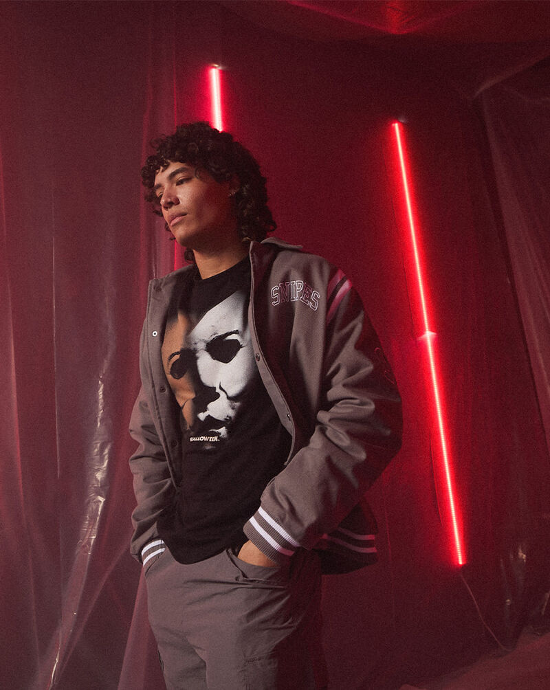 Graphic Tees Halloween Mike Myers Mask Tee HAL1320XX Black 4