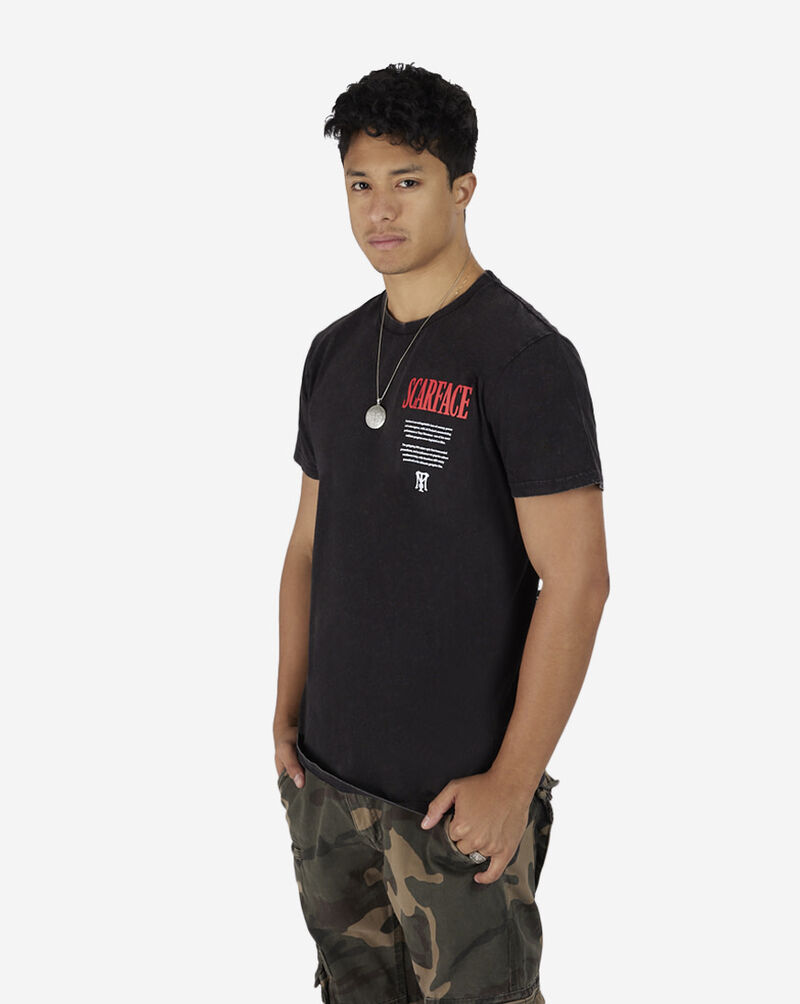 Graphic Tees Scarface Back Hit Tee MCUS014A-US Black 3