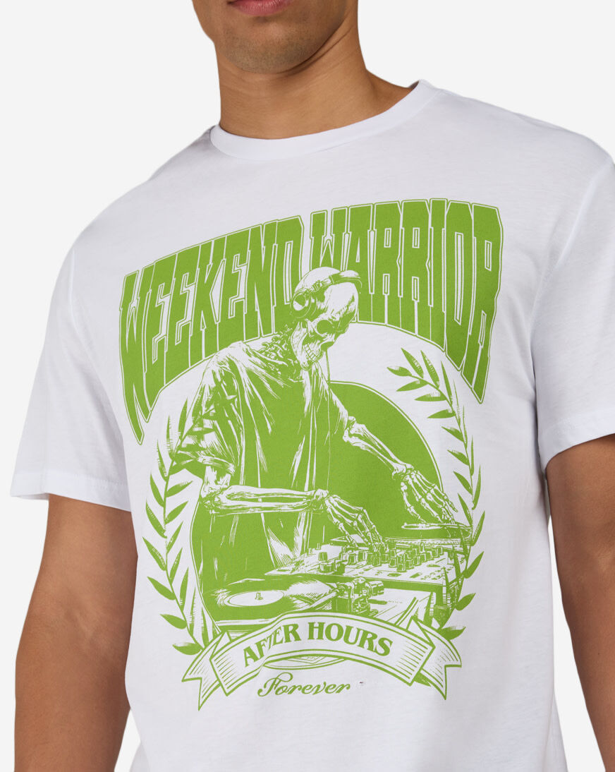 Shop Urban Classics Weekend Warrior Tee MTUS698-US-00220 white