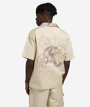 Twill Tapestry Woven Short Sleeve Shirt