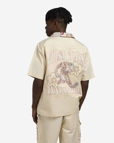 Twill Tapestry Woven Short Sleeve Shirt
