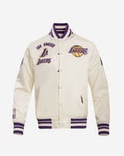 PRO STANDARD Los Angeles Lakers Retro Classic Rib Satin Jacket BLL656003-EPU cream 1