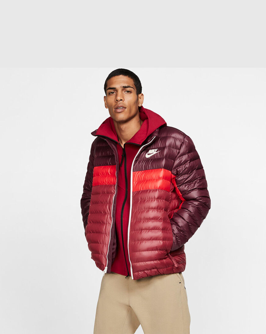 red puffer jacket nike