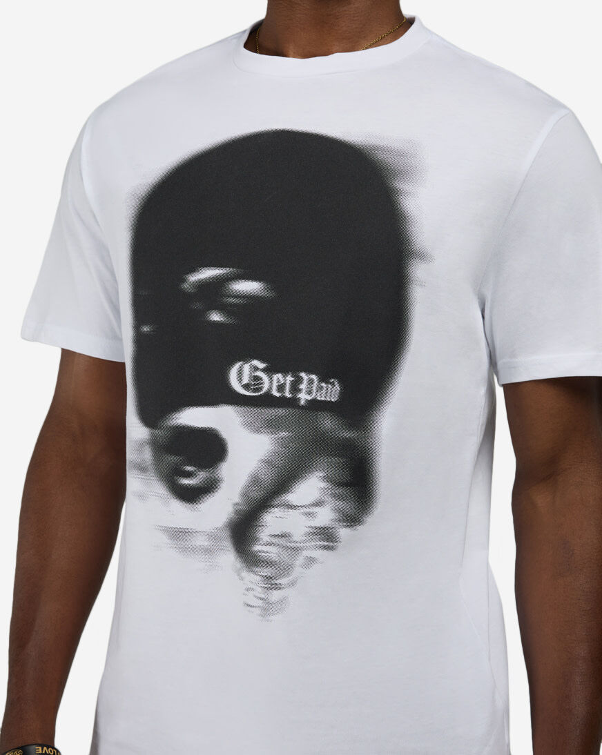 Shop Urban Classics Get Paid Ski Mask Tee MTUS690-US-00220 white