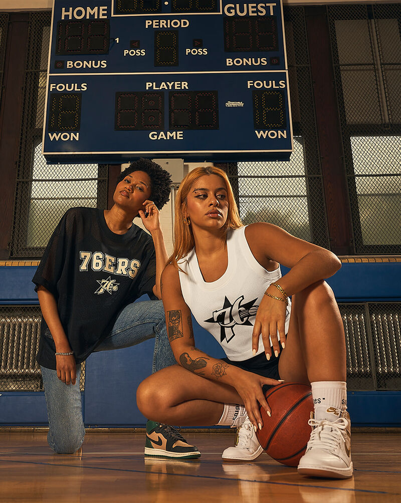 Mitchell  Ness Philadelphia 76ers Crop Tank TP8487-P76CREA White 5