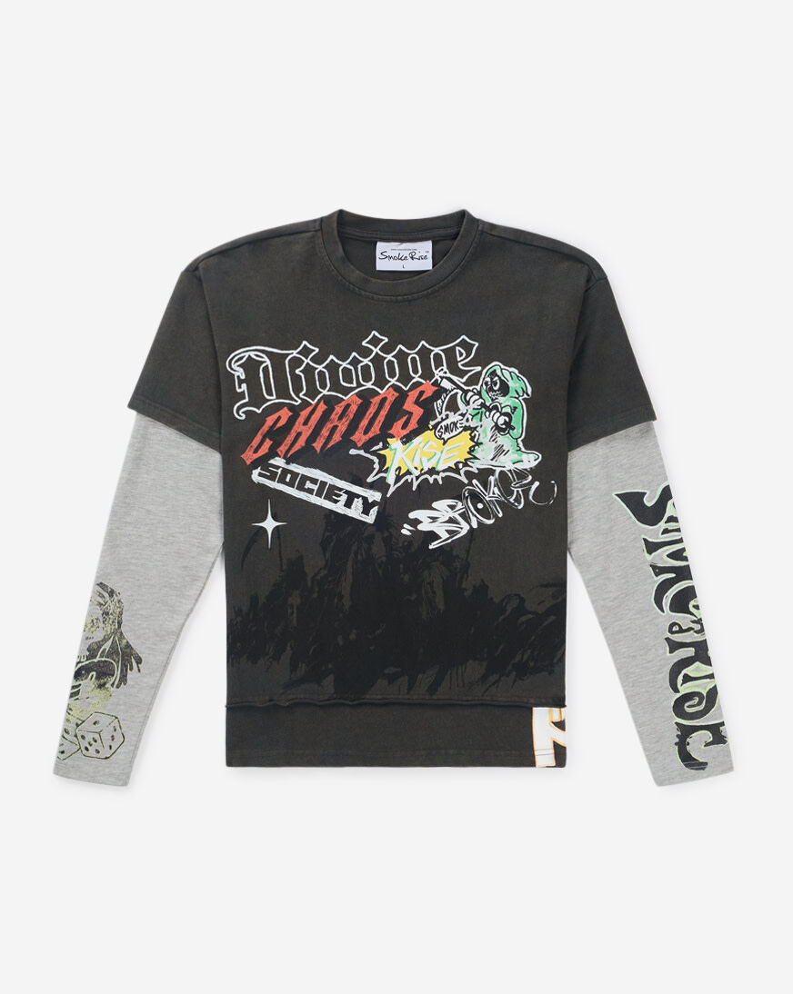 Shop Smoke Rise Kids' Graffiti 2Fer Long Sleeve Tee BKT26S448SNZ