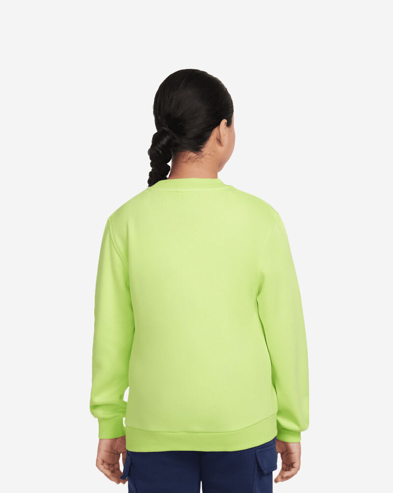Nike Big Kids' NSW Club Fleece Crewneck  FD3006-736 Yellow 2