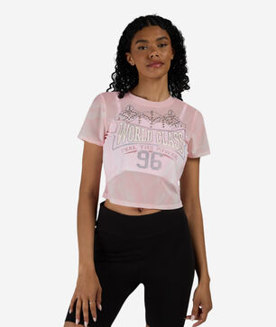 Rhinestone Mesh Tee