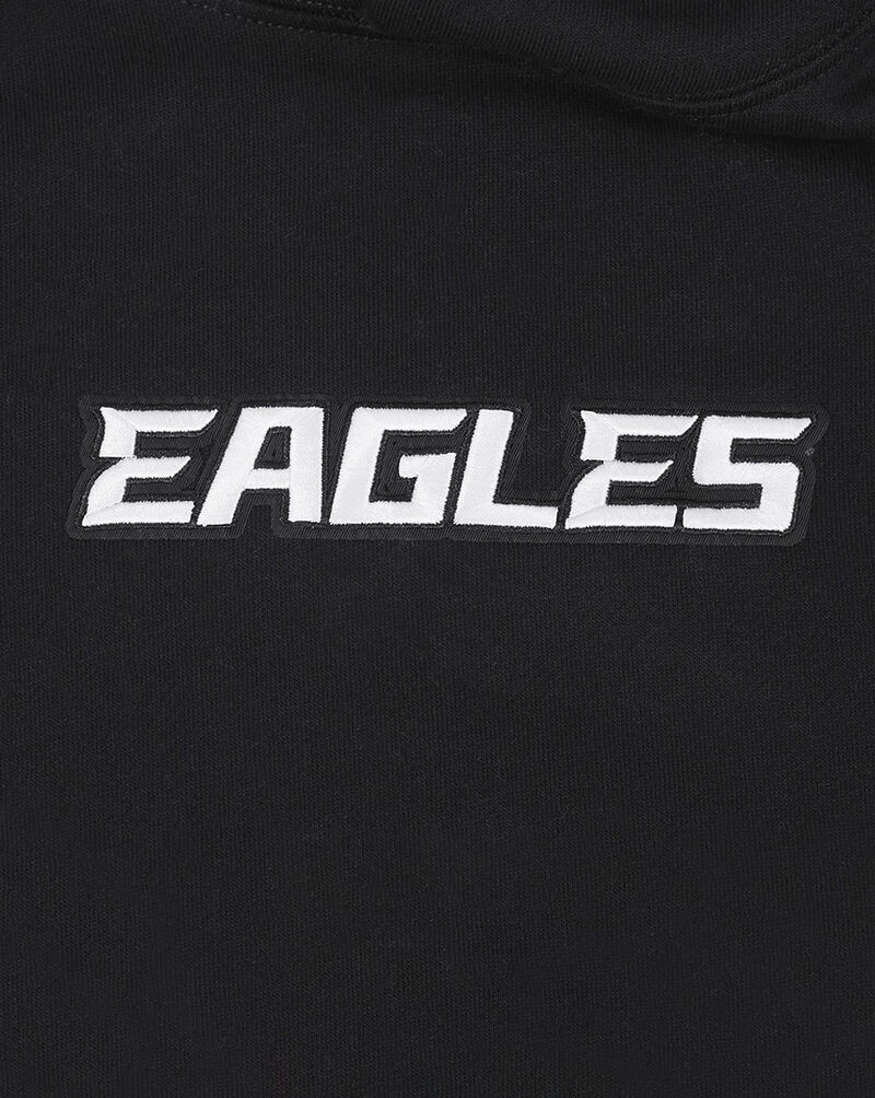 PRO STANDARD Philadelphia Eagles Wingspam Drop Shoulder Pull Over Hoodie FPE5410492-BLK Black 2