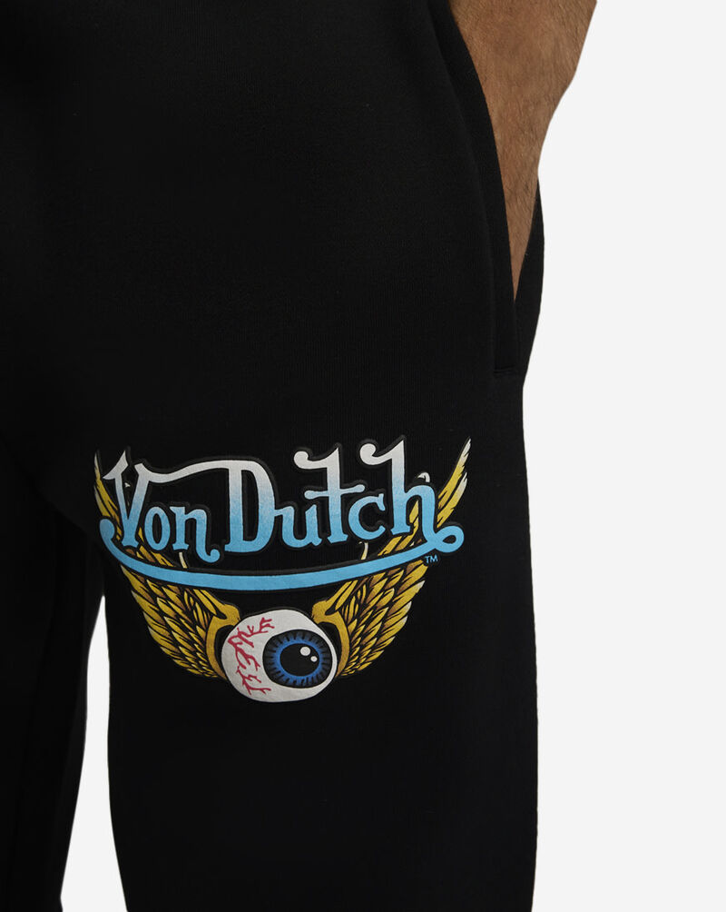 Von Dutch Flames Foil Fleece Pants 4VND3A7054-BLK Black 3