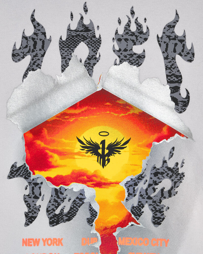 Puma Grade School Melo X Shine Fleece Pullover Hoodie  PSP26M9P-21702 Grey 2