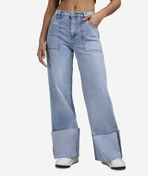 Light Washed Cuffed Denim
