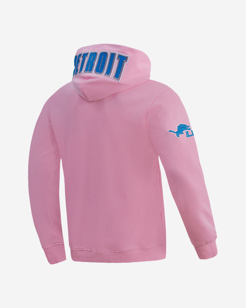 PRO STANDARD Detroit Lions Classic Chenille Double Knit Pull Over Hoodie FDL5410272-PNK Pink 3