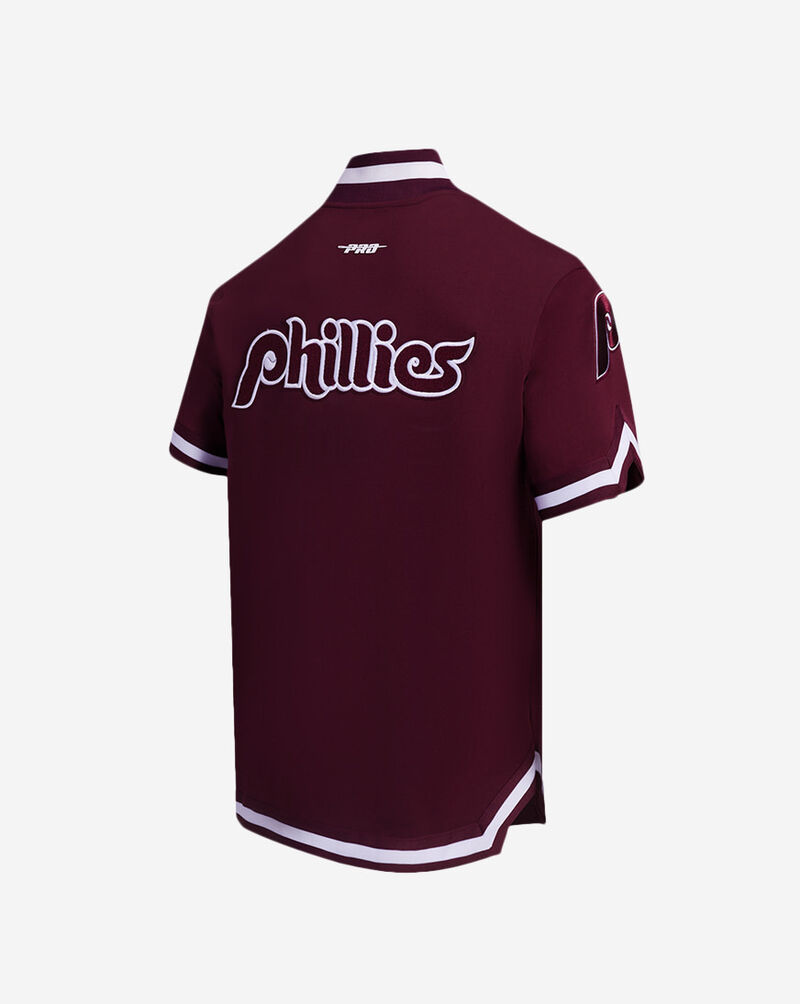 PRO STANDARD Philadelphia Phillies Short Sleeve Classic Warm Up Jacket LPH1314574-WNE Red 3