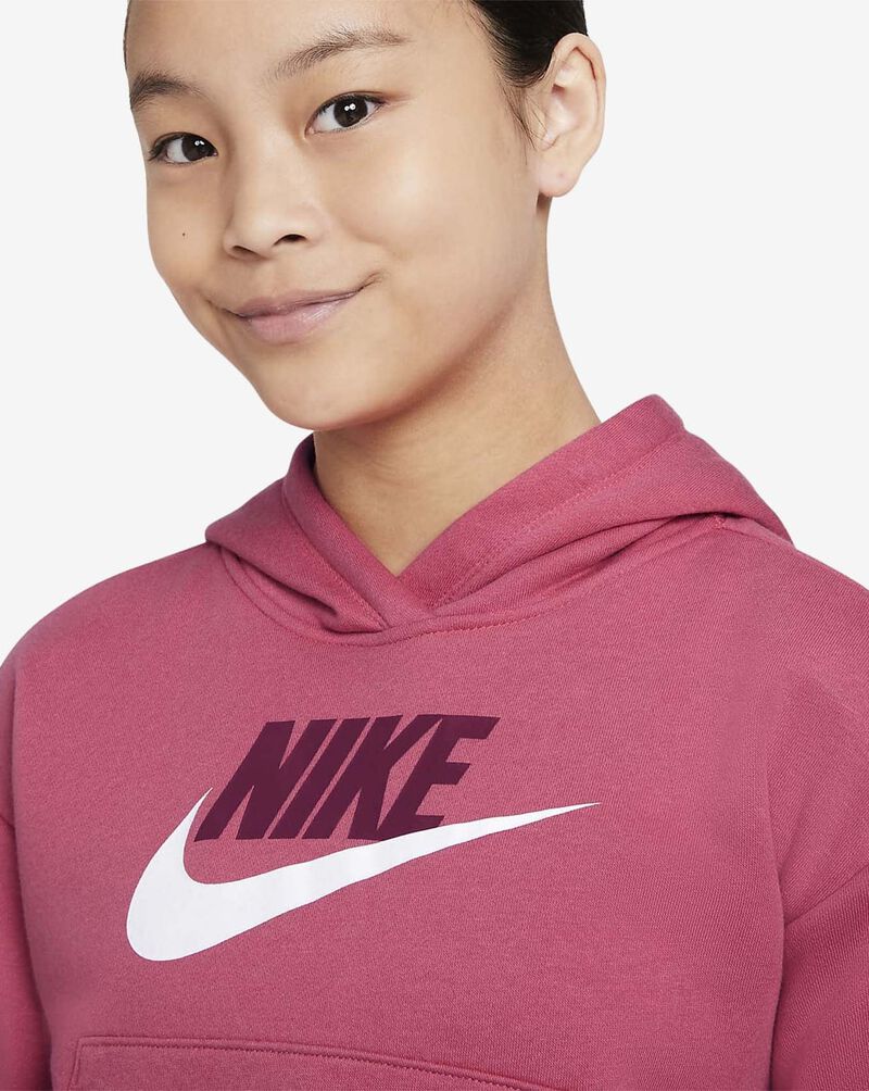 Pink nike club fleece hoodie clearance