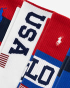 Polo Ralph Lauren USA 6Pk USA Stadium Crew Socks (L) 821681PK3-499 Multi 2