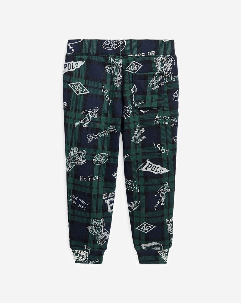 Polo Ralph Lauren Plaid Fleece Graphic Jogger Pant 322919572001 Black 2