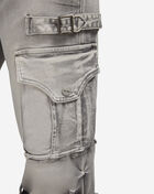 Smoke Rise Wide Leg Grommet Cargo Denim Jeans AP25705SN-RG Grey 3