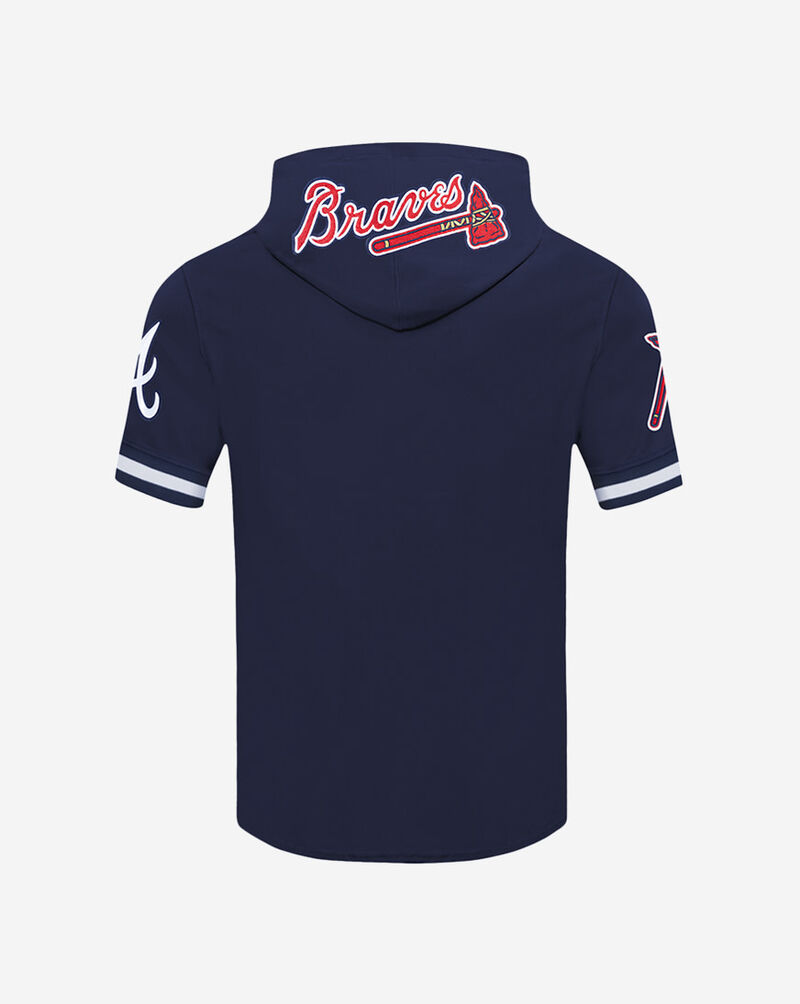PRO STANDARD Atlanta Braves Ronald Acuna Jr. #13 Short Sleeve Classic Pull Over Hoodie  LAB1315416-MDN Blue 2