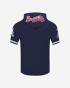 PRO STANDARD Atlanta Braves Ronald Acuna Jr. #13 Short Sleeve Classic Pull Over Hoodie  LAB1315416-MDN Blue 2