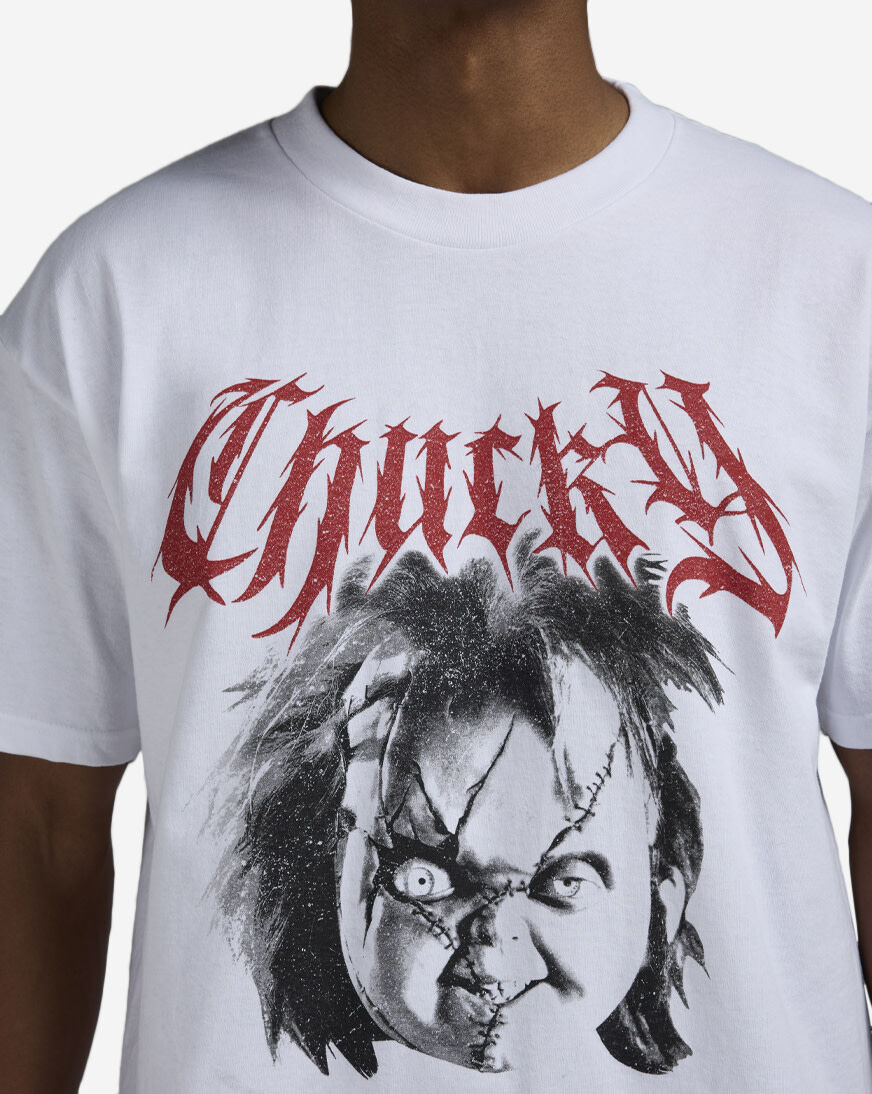 Shop Graphic Tees Chucky Face Tee CHK548 white | SNIPES USA