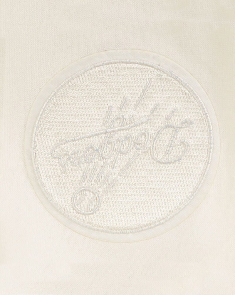 PRO STANDARD Big Boys' Los Angeles Dodgers Neutral Fleece Crewneck LLDB5315083-EGG cream 4