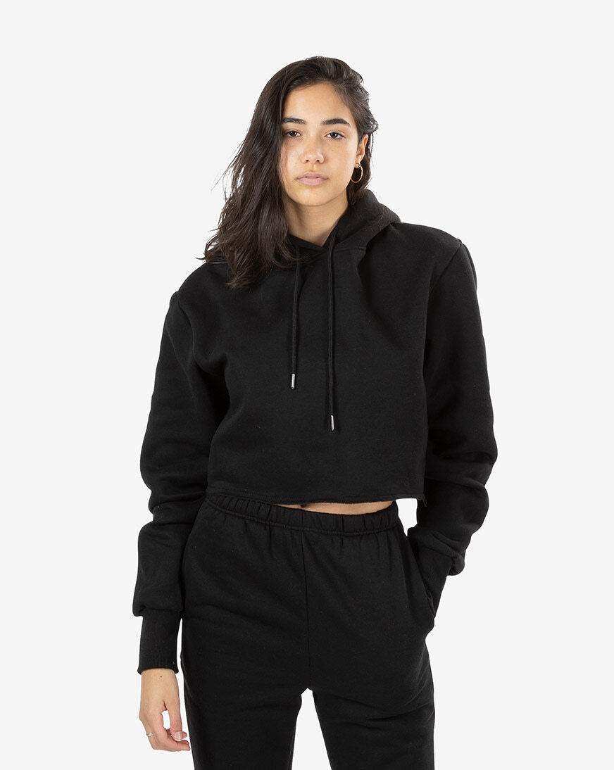 Shop Allure Allure Oversized Cropped Hoodie SH701 BLACK black SNIPES USA