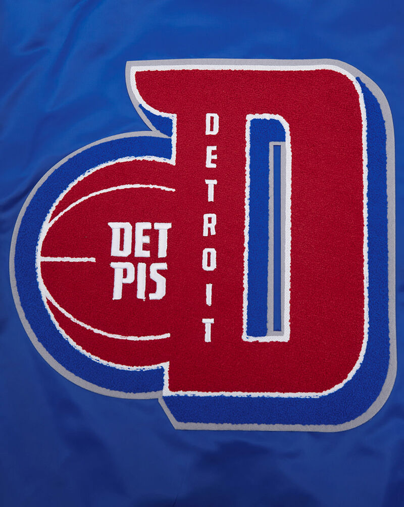 PRO STANDARD Detroit Pistons Mashup Rib Satin Jacket BDP6515636-RYR Blue 4
