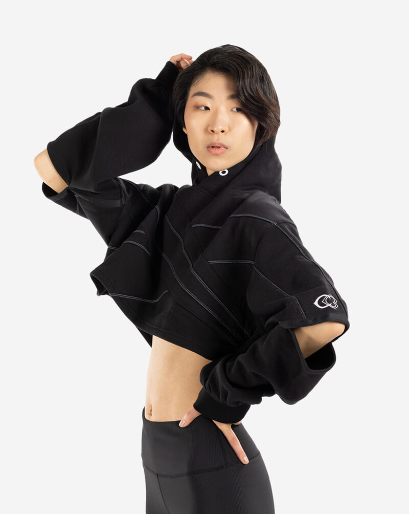 Reebok Cardi Cropped Hoodie HS4307 Black 2
