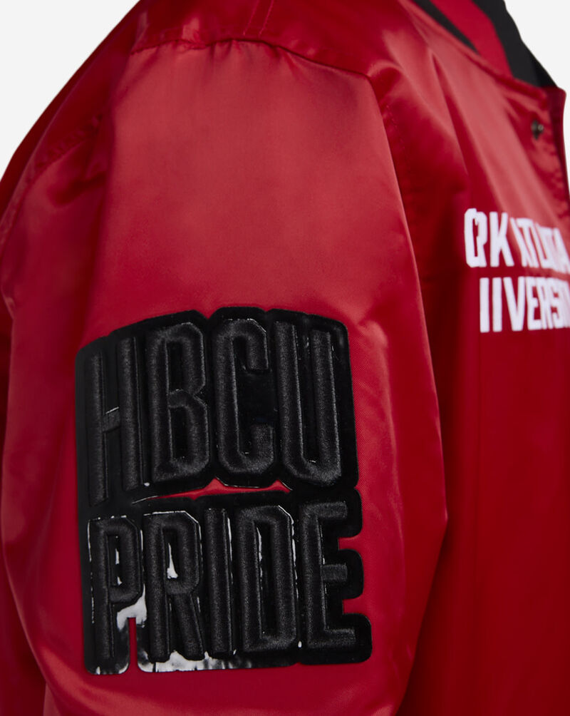 PRO STANDARD Clark Atlanta University Hoco Satin Jacket CCK671822-RBK Red 4