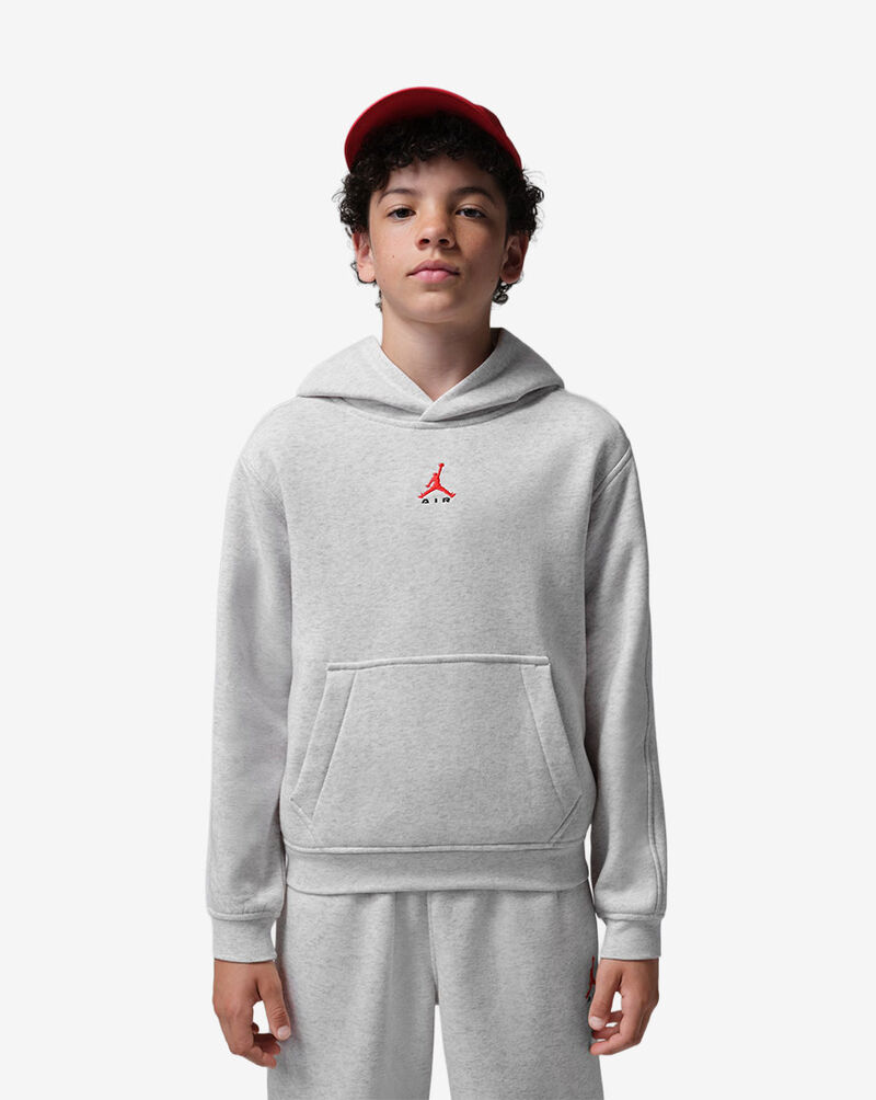 Jordan Big Kids' Brooklyn Fleece Pullover Hoodie 95G066-HTHRGRY Grey 1
