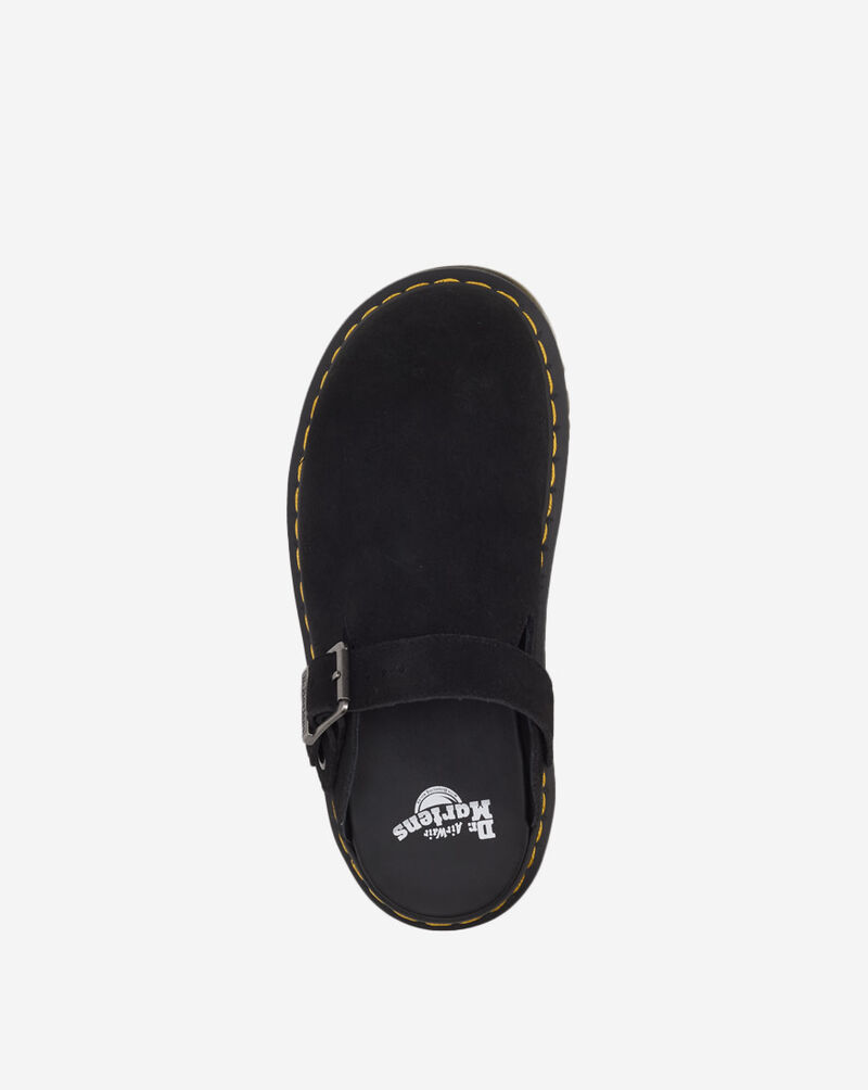 Dr. Martens Zebzag Suede Slingback Platform Mules 31657001 Black 7