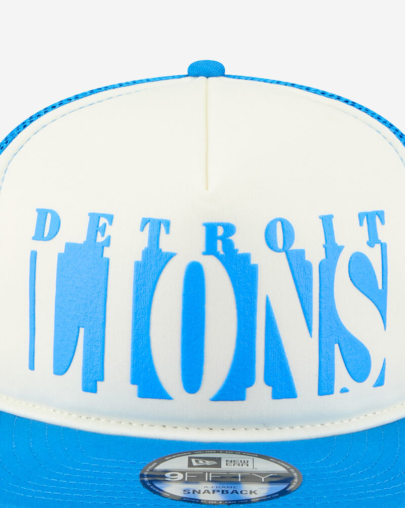 New Era 9Fifty Detroit Lions A-Frame Cut Out Snapback Hat 60724425 White 2