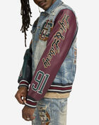 Varsity Sleeve Denim Jacket