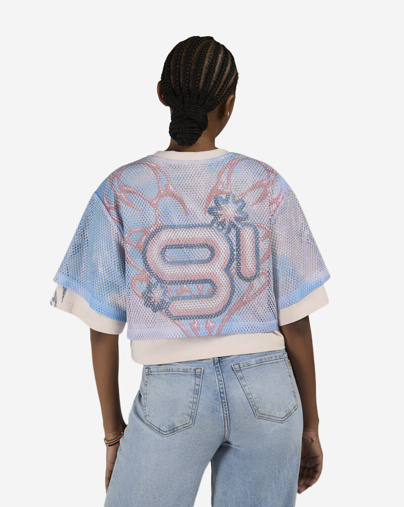 Smoke Rise Rhinestone Cropped Jersey Tee RKT26S484SN-MISTYROSE Pink 2