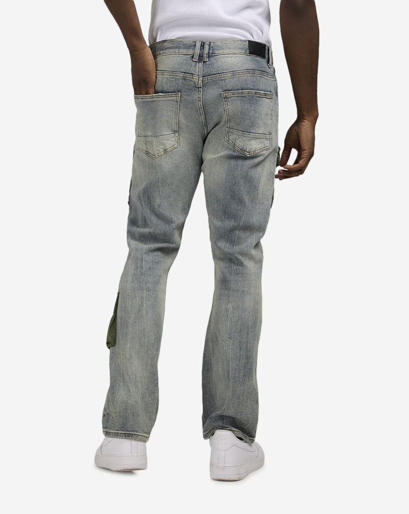 Smoke Rise Nylon Utility Denim Jeans JP23731SNZ-OLV Blue 2