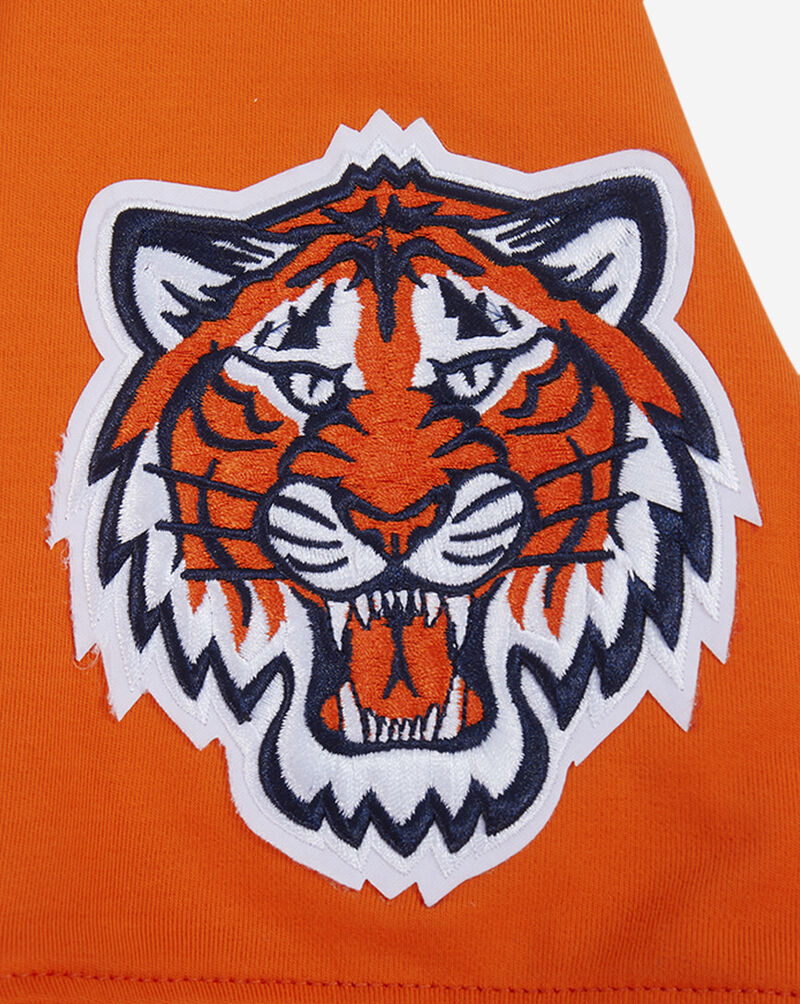 PRO STANDARD Detroit Tigers Classic Chenille Double Knit Short Sleeve Pull Over Hoodie LDT135076-ORG Orange 2